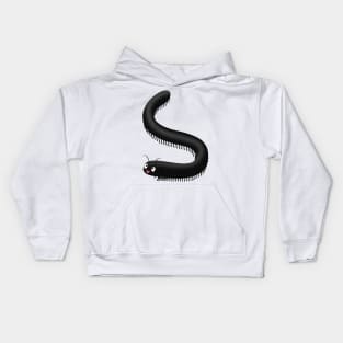 Cute millipede cartoon illustration Kids Hoodie